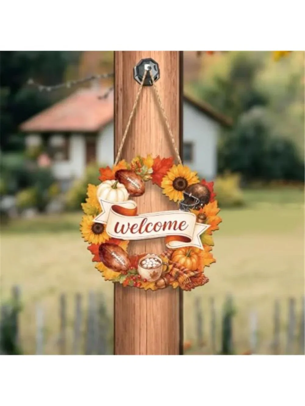 Fall Decorations for Home Fall Door Decor Wreath Welcome Wooden Wall Sign